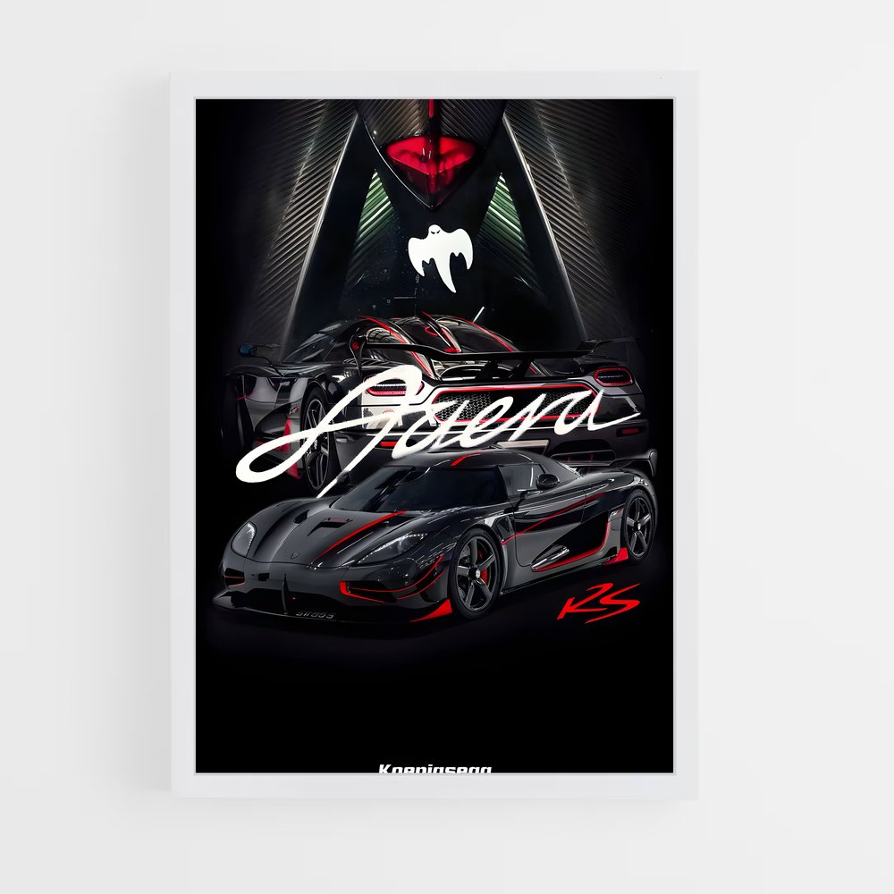 Poster L'Aventure Agera – affiche Koenigsegg (vue 3)